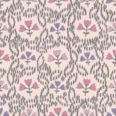 Çiçek süsüsüyle kusursuz soyut desen