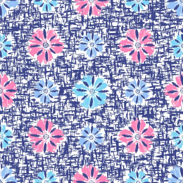 Seamless Abstract Pattern Floral Ornament Stock Illustration