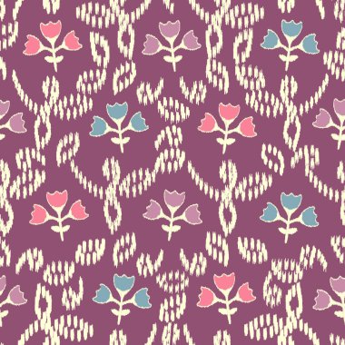 Çiçek süsüsüyle kusursuz soyut desen