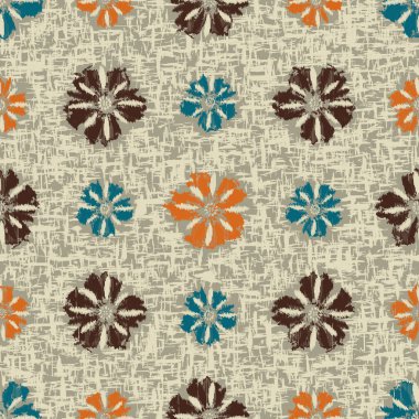 Çiçek süsüsüyle kusursuz soyut desen