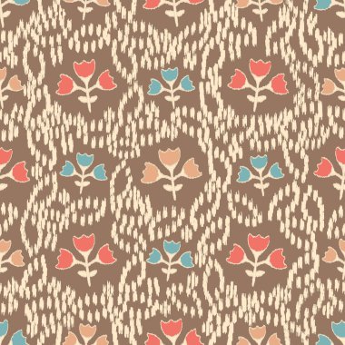 Çiçek süsüsüyle kusursuz soyut desen