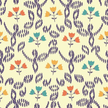 Çiçek süsüsüyle kusursuz soyut desen