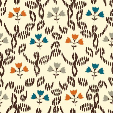 Çiçek süsüsüyle kusursuz soyut desen