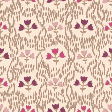 Çiçek süsüsüyle kusursuz soyut desen