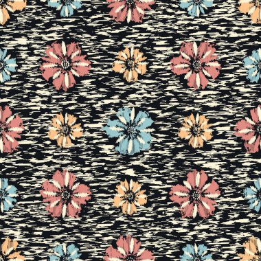 Çiçek süsüsüyle kusursuz soyut desen