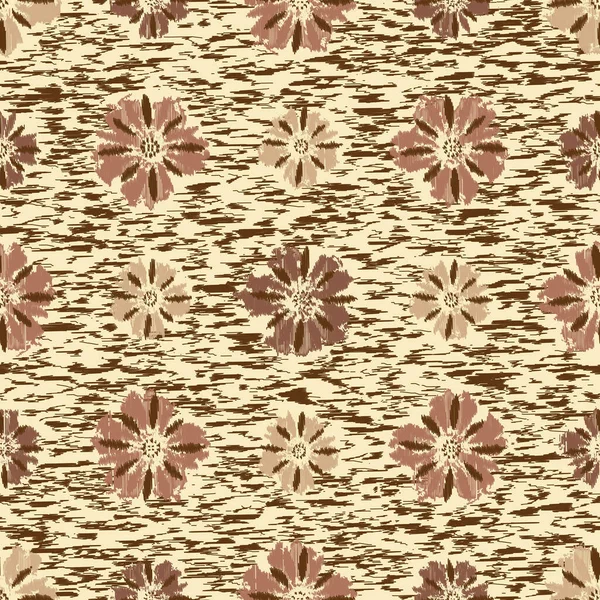 Modèle Abstrait Sans Couture Avec Ornement Floral — Image vectorielle