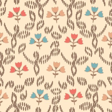 Çiçek süsüsüyle kusursuz soyut desen