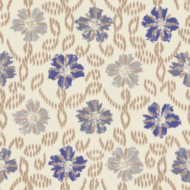 Çiçek süsüsüyle kusursuz soyut desen