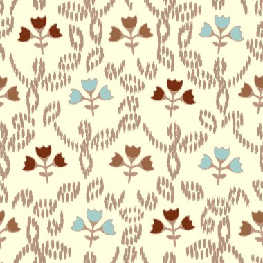 Çiçek süsüsüyle kusursuz soyut desen