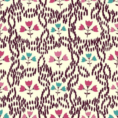 Çiçek süsüsüyle kusursuz soyut desen