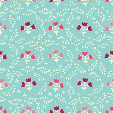 Çiçek süsüsüyle kusursuz soyut desen