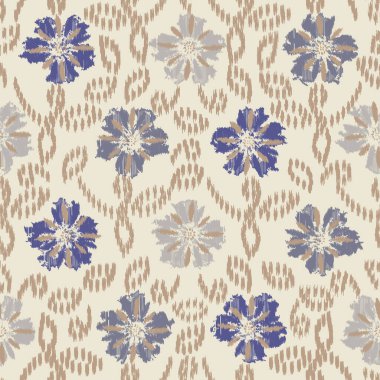 Çiçek süsüsüyle kusursuz soyut desen