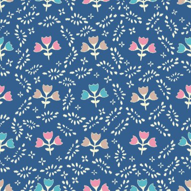 Çiçek süsüsüyle kusursuz soyut desen