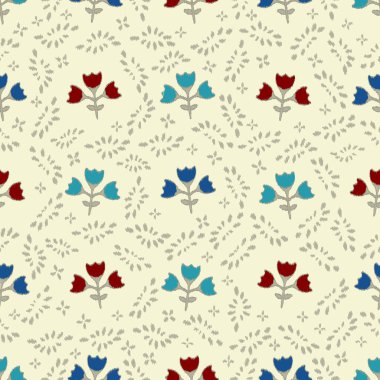 Çiçek süsüsüyle kusursuz soyut desen