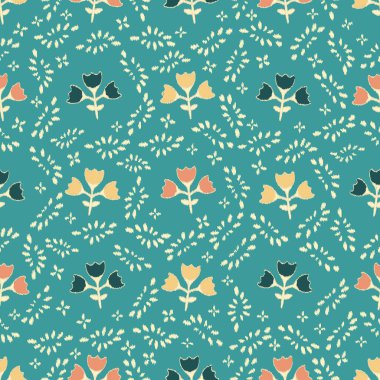 Çiçek süsüsüyle kusursuz soyut desen