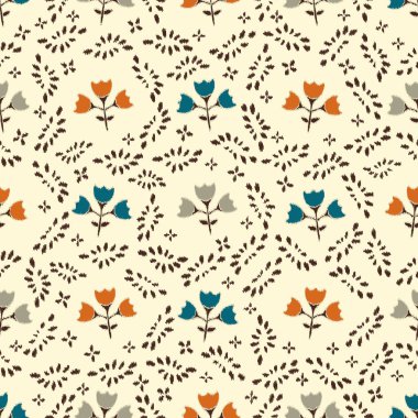 Çiçek süsüsüyle kusursuz soyut desen