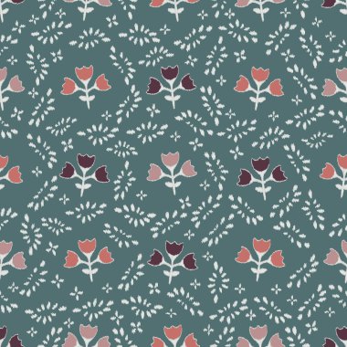 Çiçek süsüsüyle kusursuz soyut desen