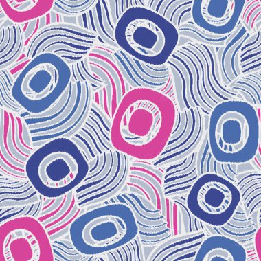 Geometrik şekilleri ve karmaşık çizgileri olan kusursuz soyut desen