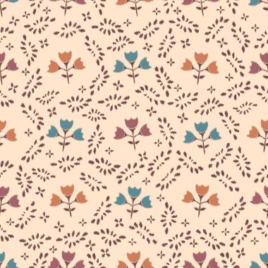 Çiçek süsüsüyle kusursuz soyut desen