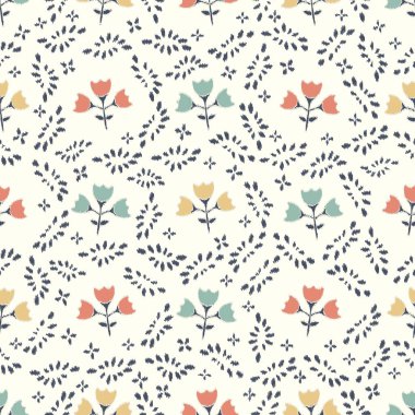 Çiçek süsüsüyle kusursuz soyut desen