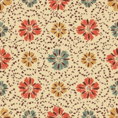 Çiçek süsüsüyle kusursuz soyut desen