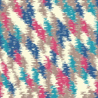 Renkli vuruşların görüntüsüyle karalama biçiminde kusursuz soyut desen. 