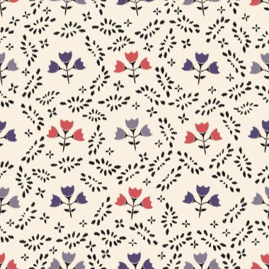 Çiçek süsüsüyle kusursuz soyut desen