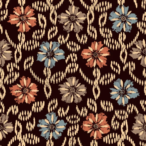 Απρόσκοπτη Αφηρημένη Μοτίβο Floral Στολίδι — Διανυσματικό Αρχείο