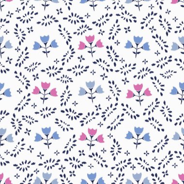 Çiçek süsüsüyle kusursuz soyut desen