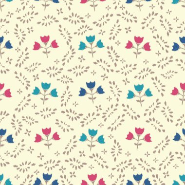 Çiçek süsüsüyle kusursuz soyut desen