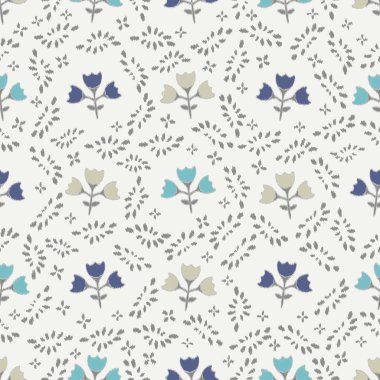 Çiçek süsüsüyle kusursuz soyut desen