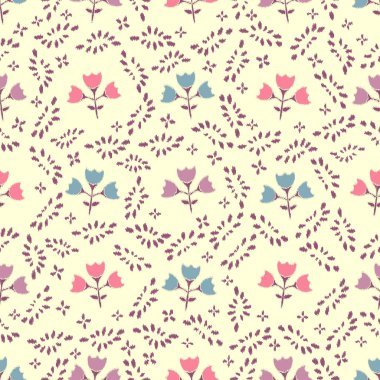 Çiçek süsüsüyle kusursuz soyut desen