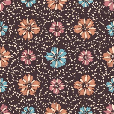 Çiçek süsüsüyle kusursuz soyut desen