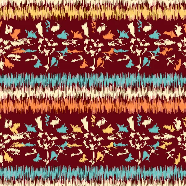 Patrón Abstracto Sin Costuras Con Adorno Floral — Vector de stock