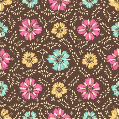 Çiçek süsüsüyle kusursuz soyut desen