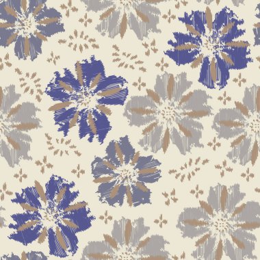 Çiçek süsüsüyle kusursuz soyut desen