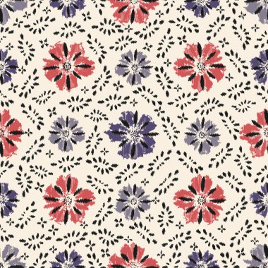 Çiçek süsüsüyle kusursuz soyut desen