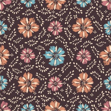 Çiçek süsüsüyle kusursuz soyut desen