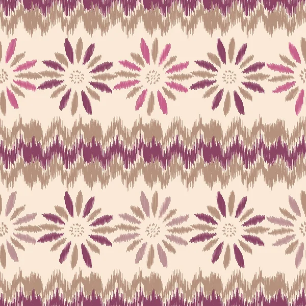 Modèle Abstrait Sans Couture Avec Ornement Floral — Image vectorielle