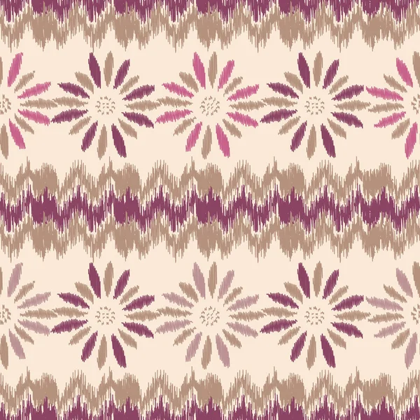 Patrón Abstracto Sin Costuras Con Adorno Floral — Archivo Imágenes Vectoriales