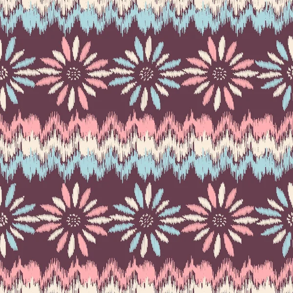 Patrón Abstracto Sin Costuras Con Adorno Floral — Archivo Imágenes Vectoriales