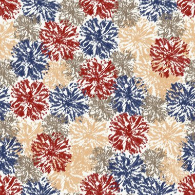 Çiçek süsüsüyle kusursuz soyut desen