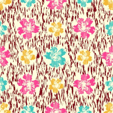 Çiçek süsüsüyle kusursuz soyut desen