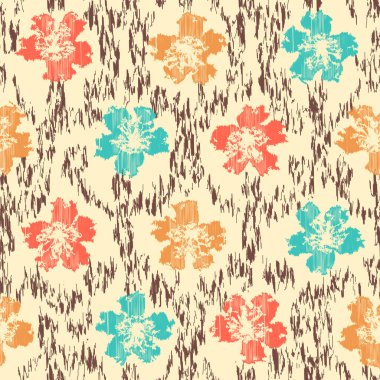 Çiçek süsüsüyle kusursuz soyut desen