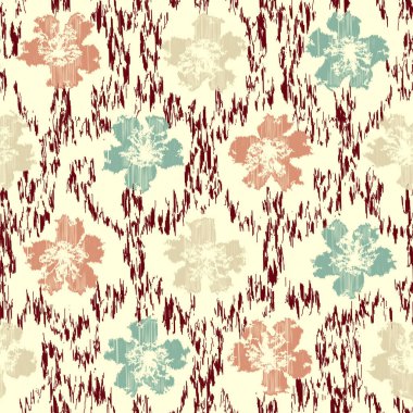 Çiçek süsüsüyle kusursuz soyut desen