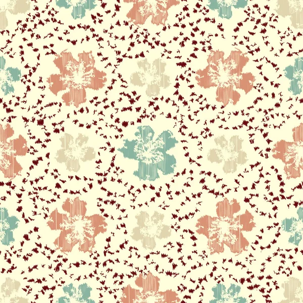 Modèle Abstrait Sans Couture Avec Ornement Floral — Image vectorielle