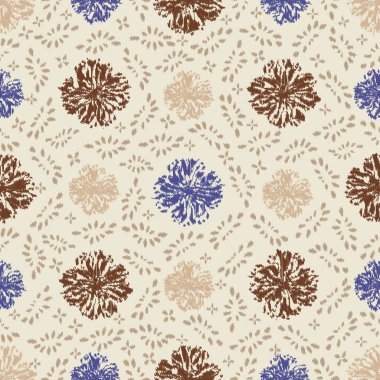 Çiçek süsüsüyle kusursuz soyut desen