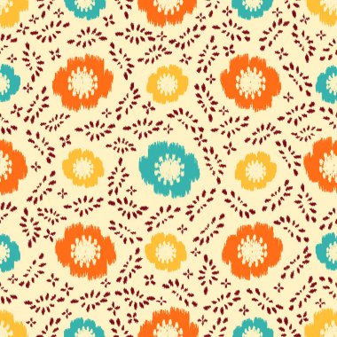 Çiçek süsüsüyle kusursuz soyut desen