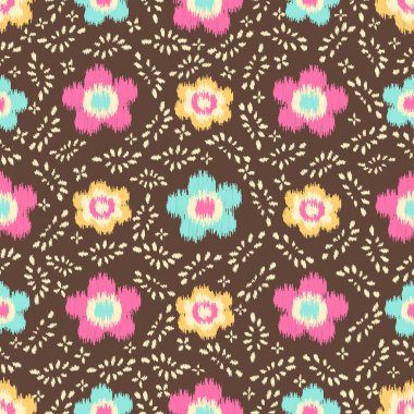 Çiçek süsüsüyle kusursuz soyut desen