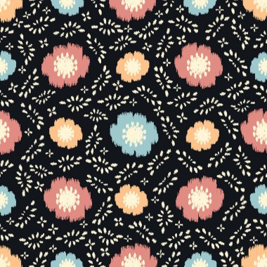 Çiçek süsüsüyle kusursuz soyut desen